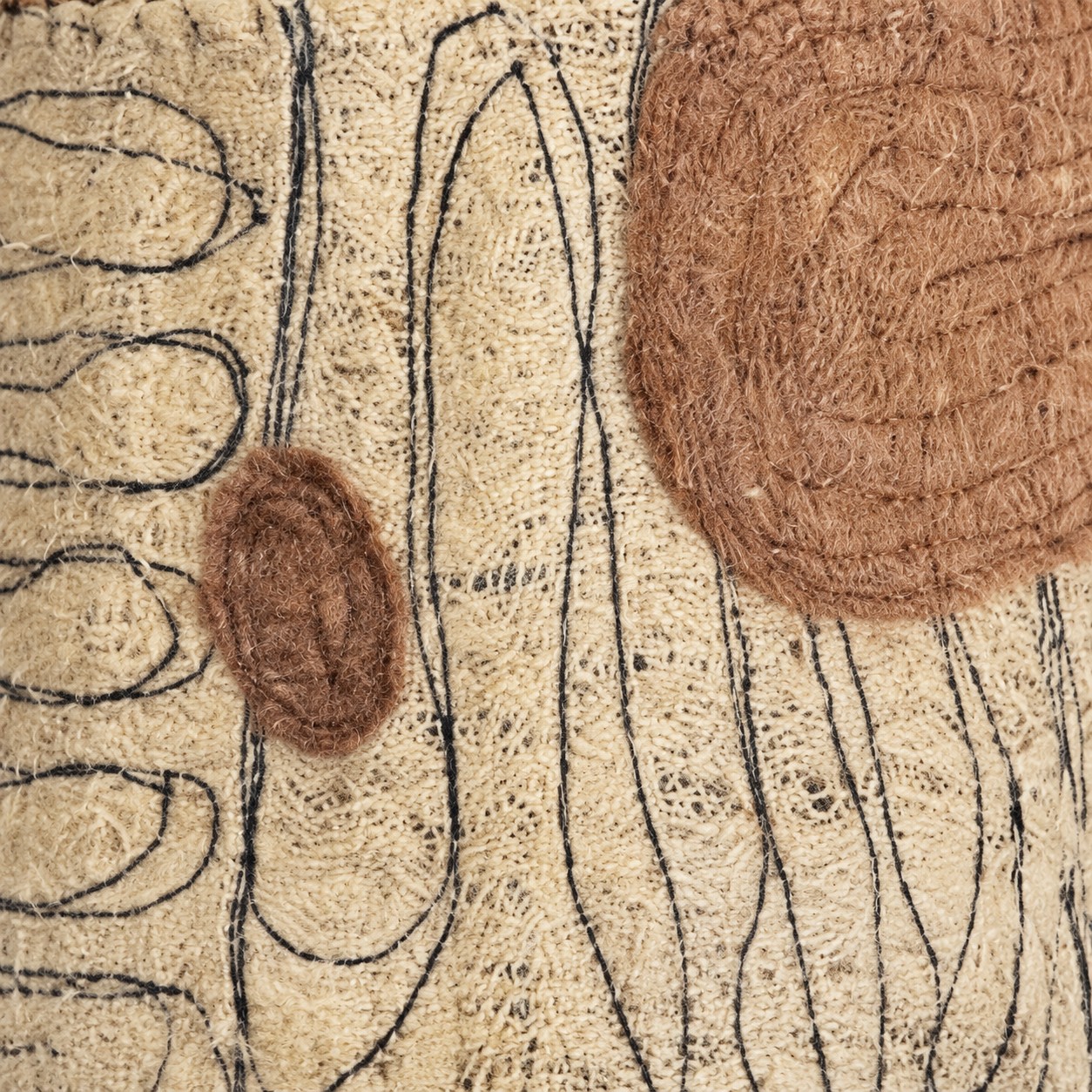 détail de la texture de la fibre de luffa naturelle