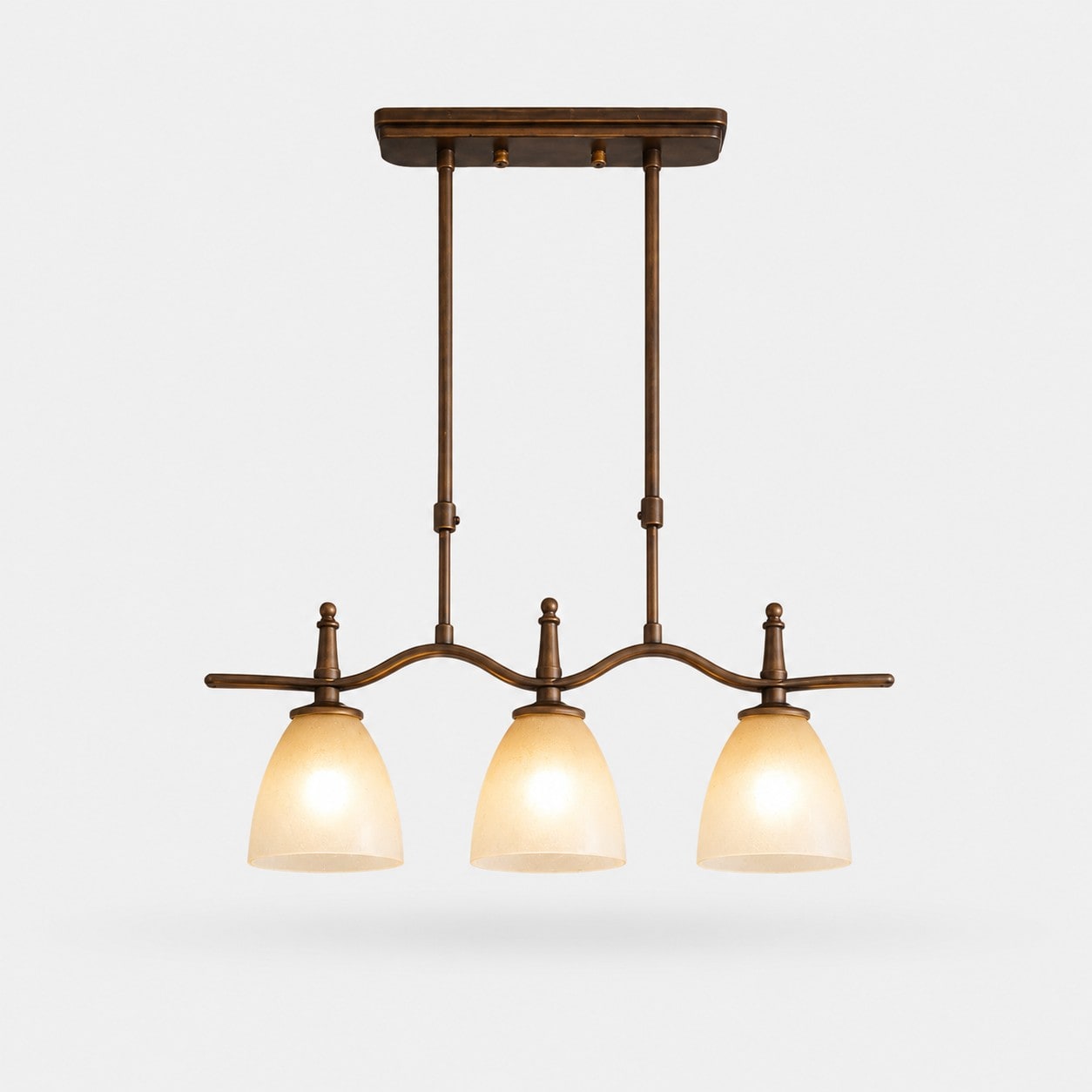 Suspension en verre à 3 bras